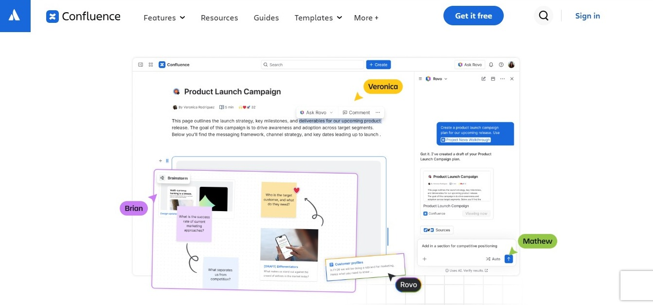 Confluence Homepage