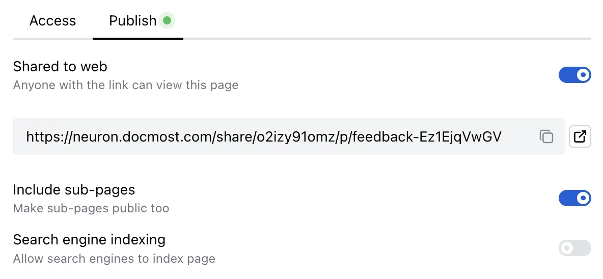 Public sharing